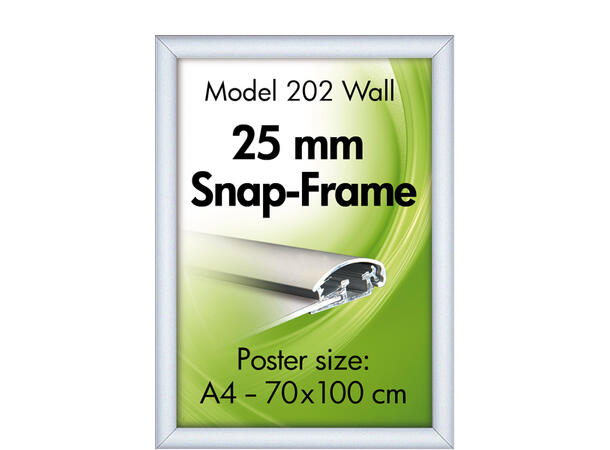 Plakatramme Snap 25 mm,alu 70 x 100 cm 